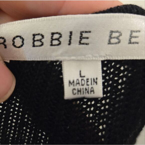 Robbie Bee Women's Two-Tone Belted Sweater Dress Sz Large - Picture 6 of 13